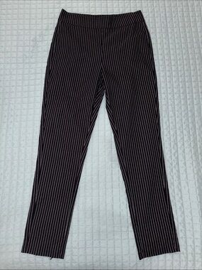 Black Pinstripe Stretch Pants
